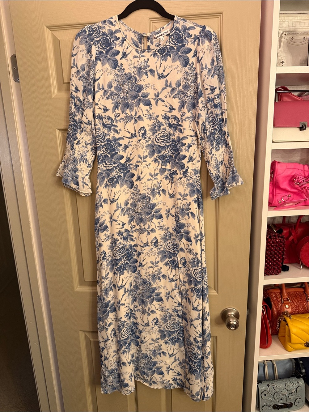 Reformation Carolena Pompadour Midi Dress - Picture 2 of 9